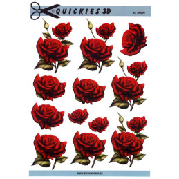 204366 Quickies 3D Rød Rose